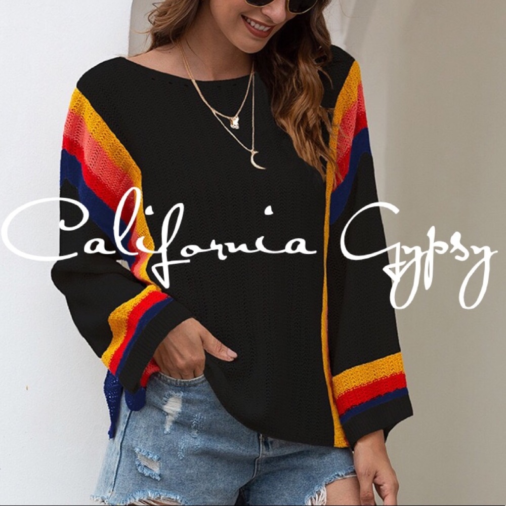 Rainbow Knit Sweater
